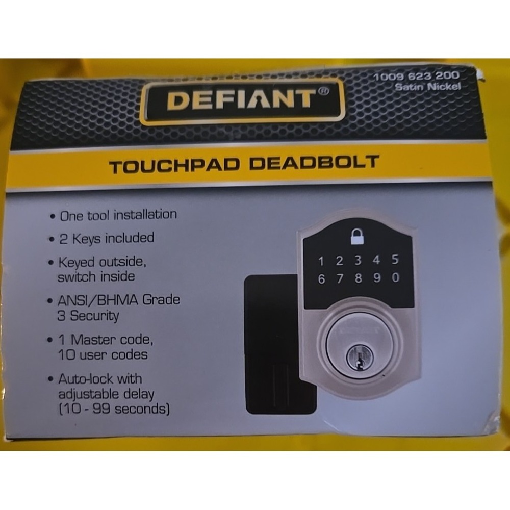 Defiant touchpad deadbolt - Picture 5 of 7